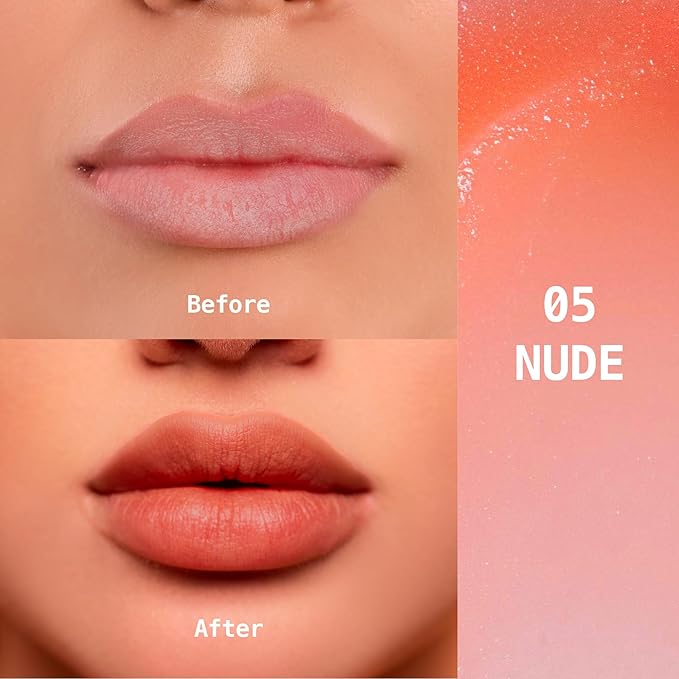 Ruby Kisses Balm Up Tinted Lip Balm, Non-Greasy Hydrating Formula, Nourishing Coconut Core & Vitamin E Infused, Lip Care with Natural Shine, Lightweight Sheer Color (Nude)-Velvo Beauty