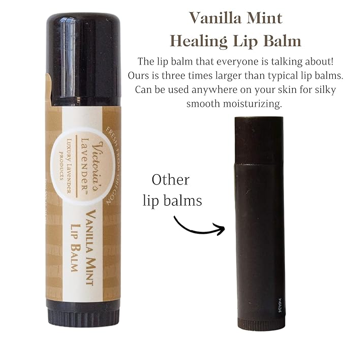 Victoria's Lavender Natural Body Products Gift Set - Handmade Soap, Hand & Body Lotion, Lip Balm, Body Candle Skin Care Sets & Kits, Lavender Bath and Body Products for Women, Vanilla Lavender-Velvo Beauty