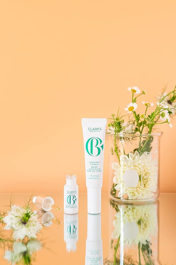 Clark's Botanicals Ultra Rich Lip Balm: Plumping Moisturizer with Collagen and Shea, Mango & Avocado Butter + Vitamin E, Stimulating Organic Lip Treatment | 0.34 fl oz (Pack of 1)-Velvo Beauty