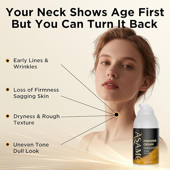 Firming Neck Cream for tightening and firming,Retinol,Collagen & Hyaluronic Acid Cream-Anti-Aging Face Moisturizer for Face,Wrinkle Smoother for Women & Men, 1.76 Fl Oz-Velvo Beauty