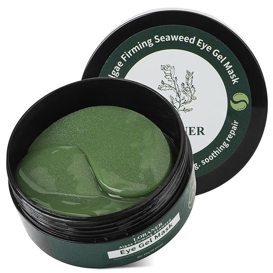 Green Seaweed Under Eye Masks (60 pcs),Eye Hydrolyzed Collagen Patches, Eye Gel Treatment Masks,Eye Pads for Dark Circles,Puffy Eyes,Under Eye Bags,Moisturizing,Anti-aging-Velvo Beauty