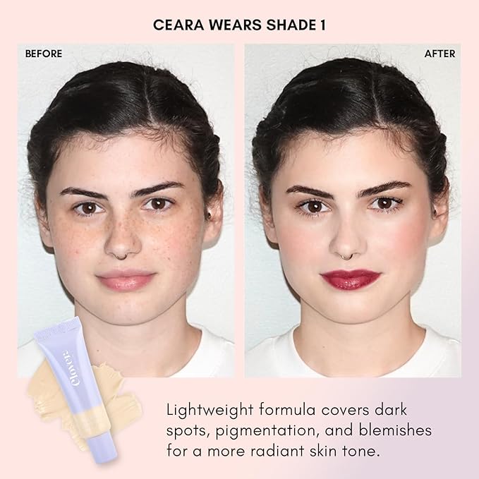 Clover Skin Is In Serum Foundation | Hydrating Face Serum, Lightweight Foundation, Cruelty-Free & Vegan | With Squalane And Sunflower Seed Wax | 30 ml - Shade 01 (Ultra Fair)-Velvo Beauty