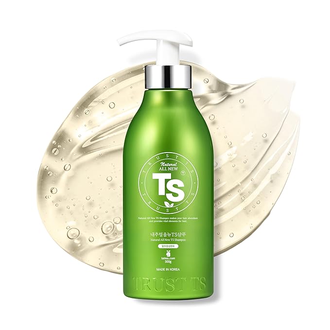 TS Natural All New TS Shampoo | Korean Shampoo for Sensitive Scalp | Hair & Scalp Care with Salicylic Acid and Natural Ingredients | Sulfate-Free Dandruff & Itchy Scalp Relief (16.9 Fl Oz / 500mL)-Velvo Beauty
