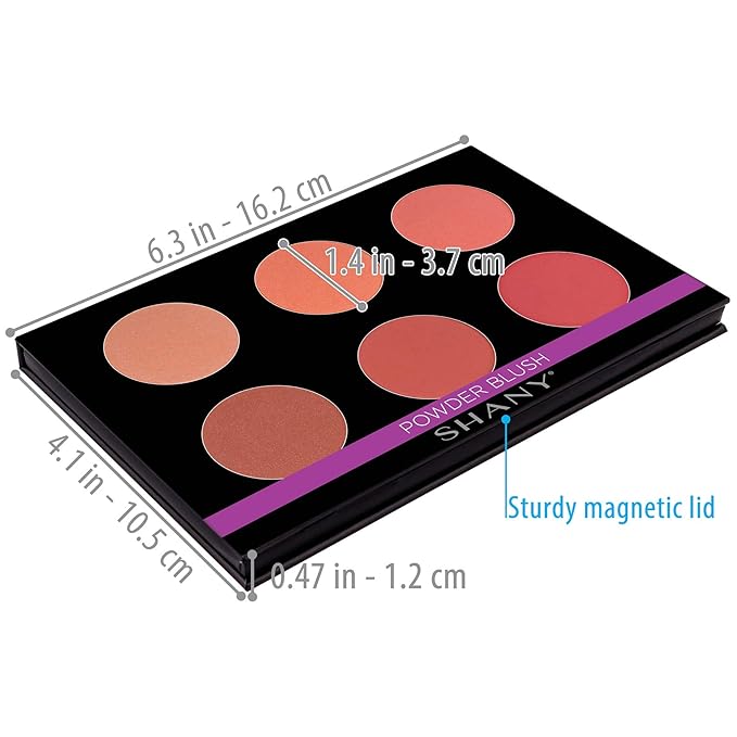SHANY Shimmer & Matte Warm-Toned Blush Palette - Layer 6 - Refill for the 6 Layer Mini Masterpiece Collection Makeup Set-Velvo Beauty