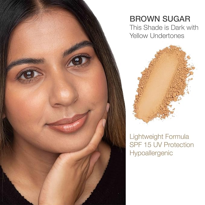 bellapierre Compact Mineral Foundation SPF 15 | Vegan & Cruelty Free Natural Makeup | Full Coverage Matte Foundation | Hypoallergenic | Oil & Talc Free - 0.35 Oz - Brown Sugar-Velvo Beauty