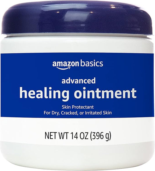Amazon Basics Healing Ointment and Skin Protectant for Dry & Cracked Skin, Fragrance Free, 14 Ounce, Pack of 1-Velvo Beauty