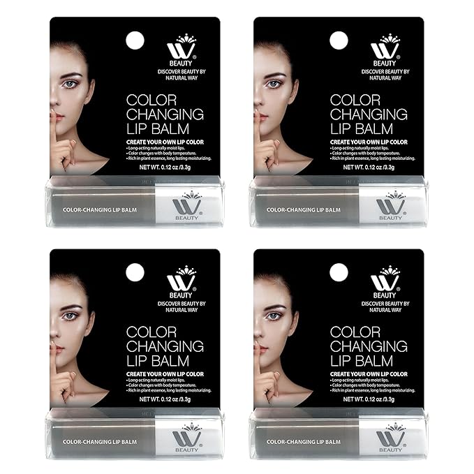 Care Lip Balm, Rich in Vitamin E and Provides Sustained Repair, Color Changing, Tinted Moisturizer, 3.3 g (4 pack)-Velvo Beauty