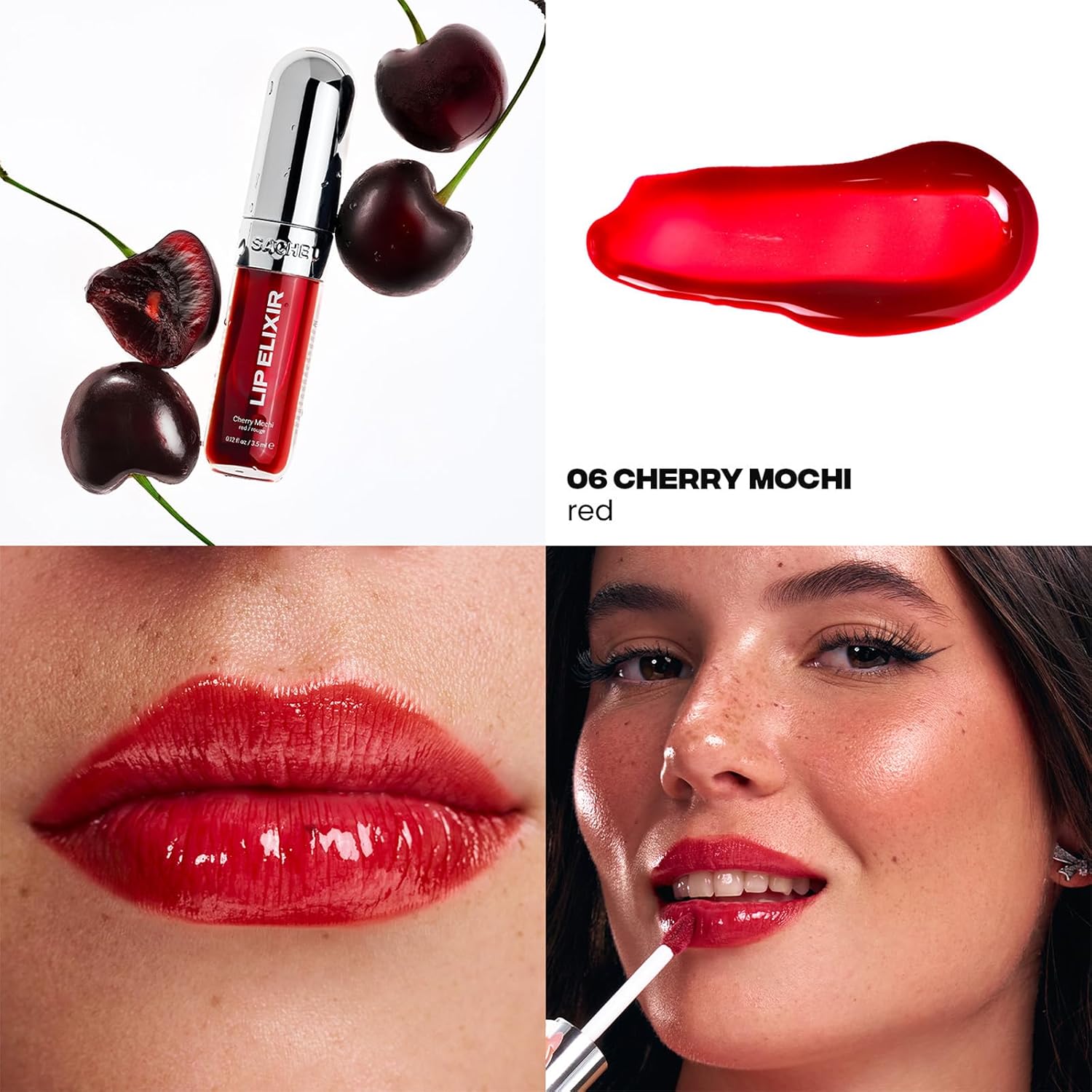 Sacheu Lip Liner STAY-N & Lip Elixir Bundle — Long Lasting Matte Lip Tattoo, Transfer Proof Lipstain Infused with Hyaluronic Acid & Vitamin E, for All Skin Types — RED-Y OR NOT-Velvo Beauty