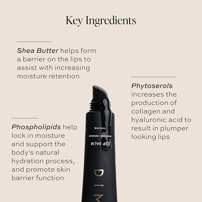 DIME Beauty Lip Balm, Hydrating Lip Balm and Gloss, Vegan & Cruelty-Free, Anti-Aging Lip Care, 5 oz / 15 ml-Velvo Beauty