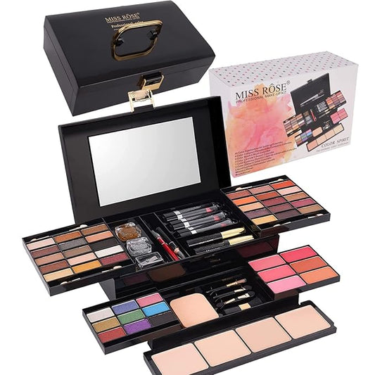 58 colors Professional All In One Makeup Full Kit for Women Girls Beginner, Makeup Gift Set with Eye Shadow Blush, Lipstick, Compact Powder, Mascara, Eyeliner, Lip Liner, Eyebrow Pencil, Glitter(331N)-Velvo Beauty
