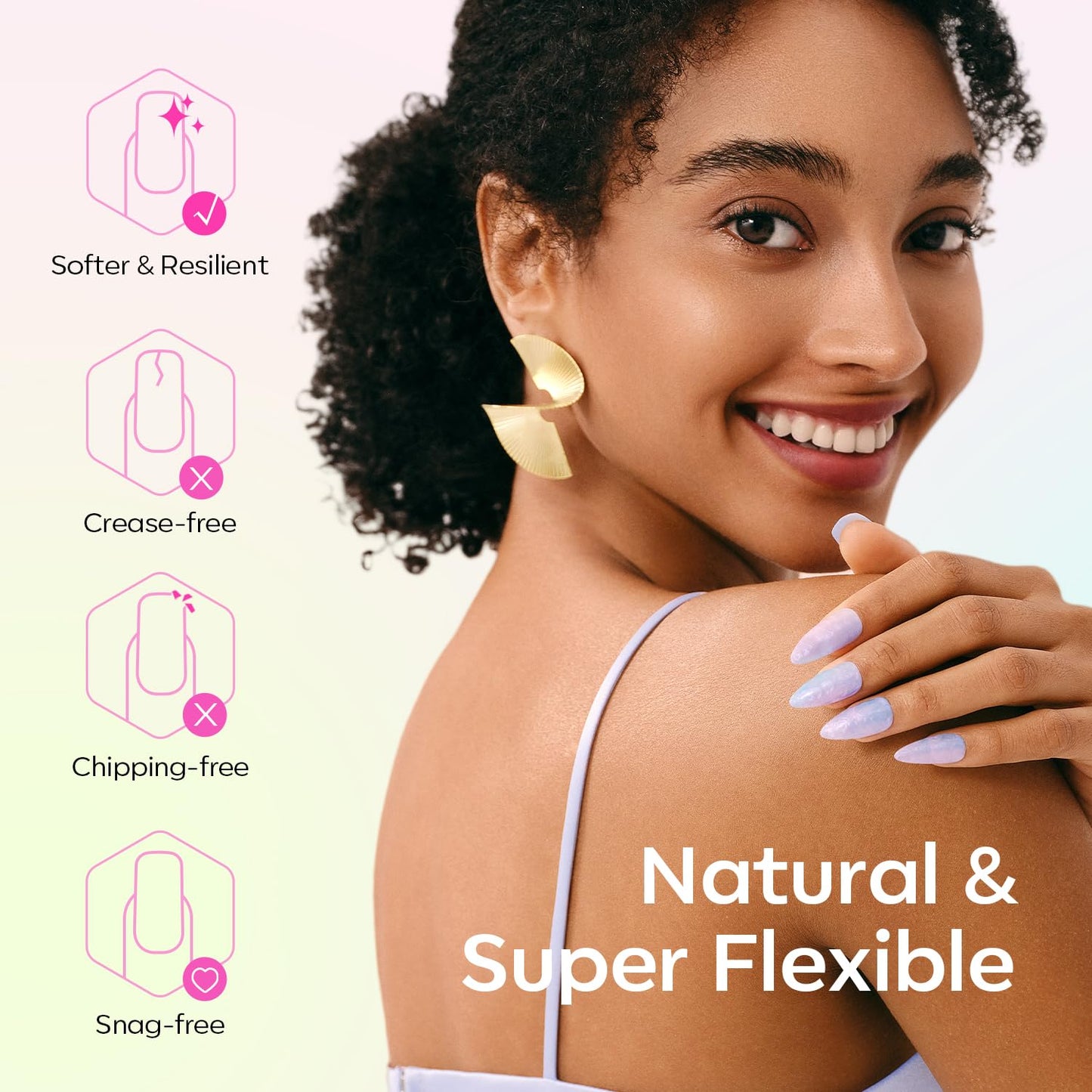 Modelones Pointed Almond Fake Nail Tips - 510Pcs Medium Gel Tips Pre-shaped Half Matte Full Cover Clear Acrylic Gel Kit False Press on Nails for Extension DIY Salon 15Sizes-Velvo Beauty