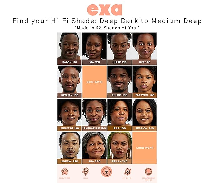 Exa Beauty - Natural High Fidelity Foundation | Clean, Vegan, Cruelty-Free Makeup (Hannah 490)-Velvo Beauty