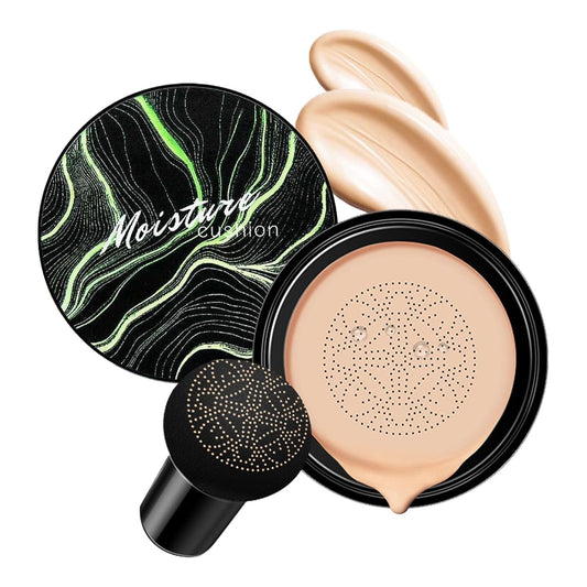 Mushroom Head Air Cushion CC Cream - BB Cream Face Makeup for Mature Skin, Moisturizing Cover Balm Foundation & Long-Lasting Color Correcting Concealer, Even Skin Tone for All Skin Types (Ivory)-Velvo Beauty