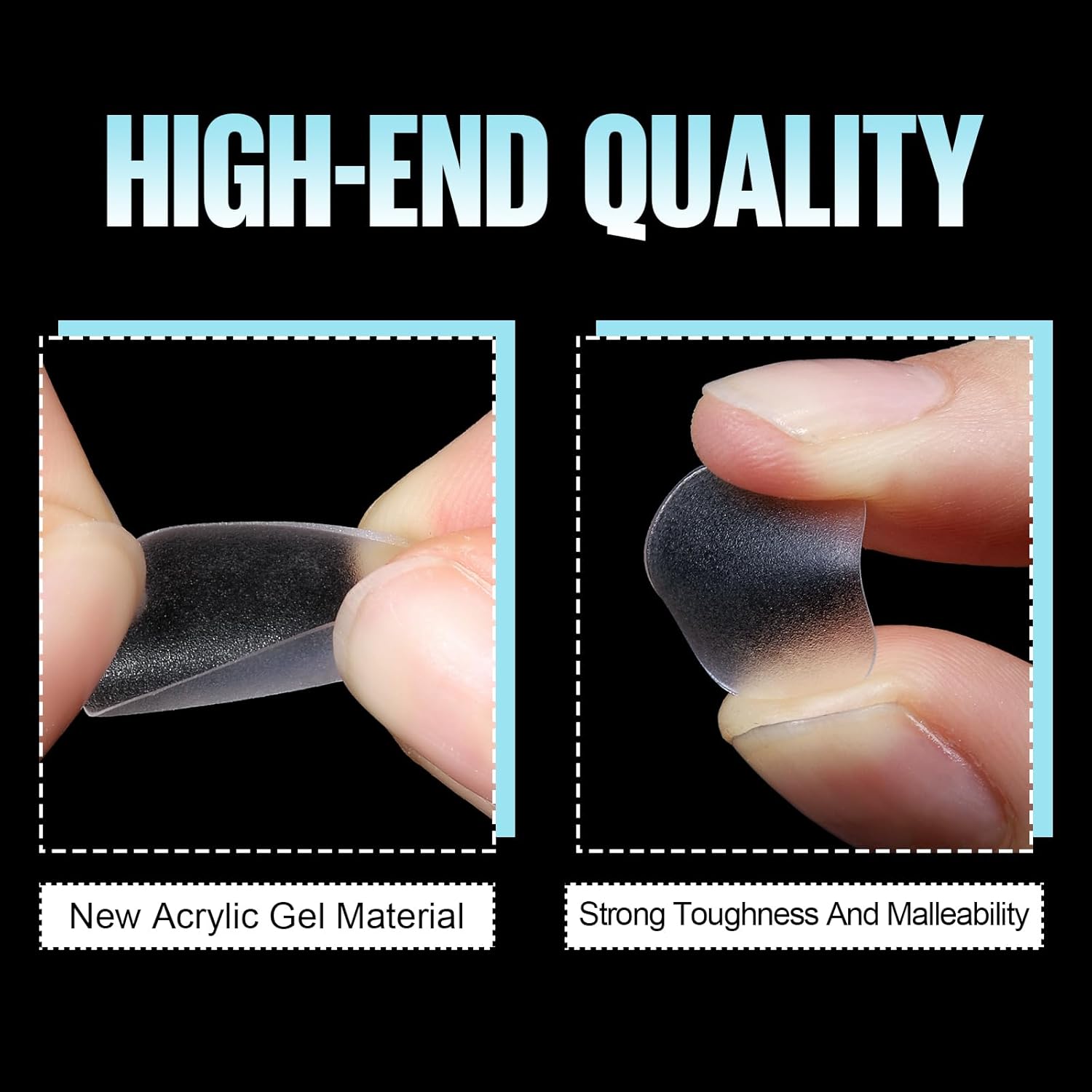 TOMICCA Extra Short Round Nail Tips, Double Sided Matte Gel Full Cover Nail Tips No Filed, Acrylic Fake False Nail Tips for DIY Press On Nails 360PCS 15 Sizes-Velvo Beauty