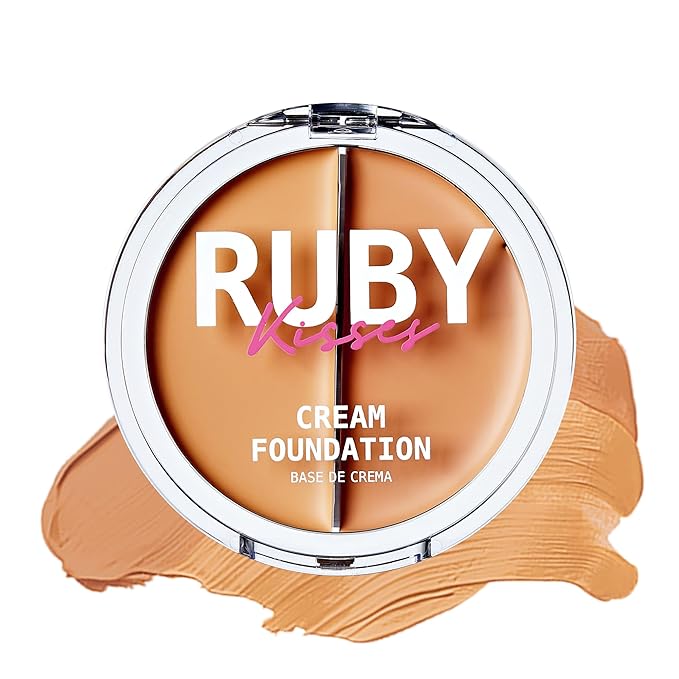 Ruby Kisses 3D Face Creator Cream Foundation & Concealer, 12 Hours Long Lasting, Medium to Full Coverage, Non-Greasy, Ideal for Makeup & Contour Palette (Level 4)-Velvo Beauty