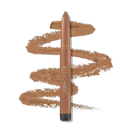 LAURA GELLER NEW YORK Kajal Longwear Kohl Eyeliner Pencil - Khaki Kohl - Caffeine and Vitamin E - Smooth & Blendable Liner - Built-In Sharpener-Velvo Beauty