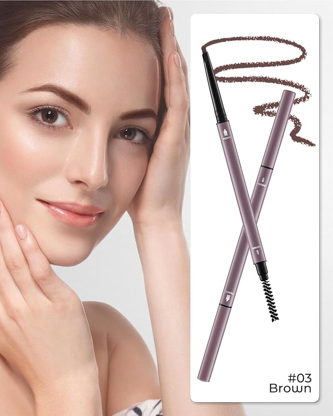 12Pcs Microblading Eye Brow Pencils for Women Brown Waterproof Eyebrow Pencil w/Eyebrows Razor & Scissors Kit 0.5mm Ultra-Fine Tip Creates Hair-Like Strokes for Effortless Natural Brows-Velvo Beauty