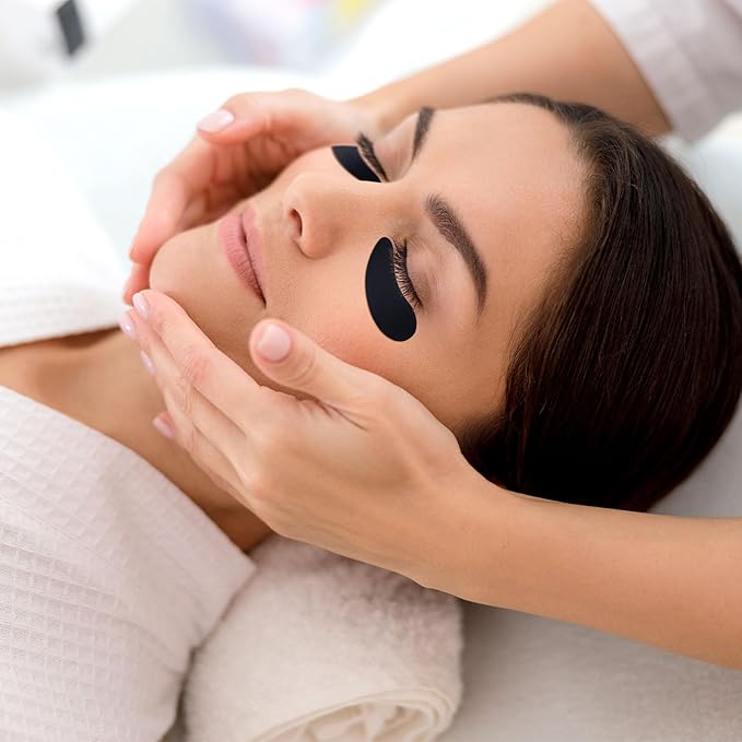 Under Eye Patches 2 Pairs, Silicone Reusable Eye Patches, Under Eye Mask for Skin Care Effect to Reduce Wrinkles and Fine Lines (Black, White)-Velvo Beauty