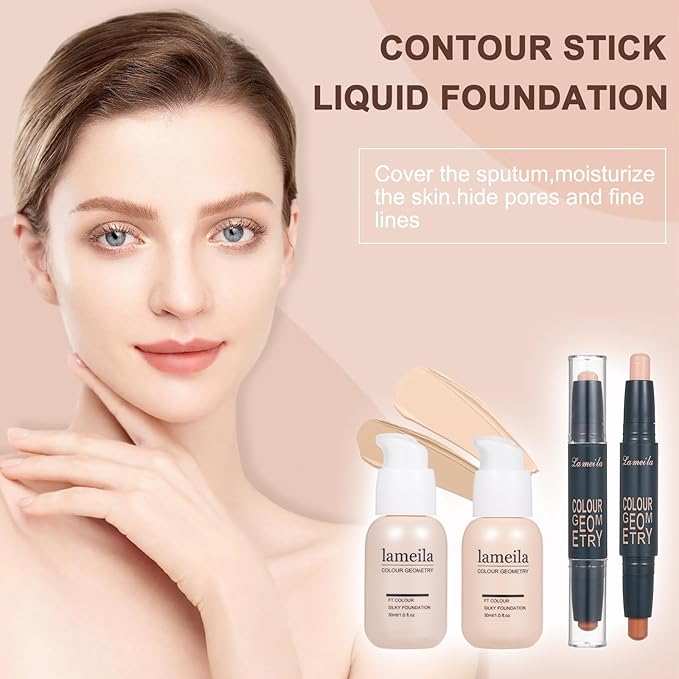 Makeup Set Makeup Kit for Women Full Kit Makeup Sets for Teens Teenagers Eyeshadow Palette Lip Gloss Foundation Mascara Eyeliner Contour Stick Makeup Kits-Velvo Beauty