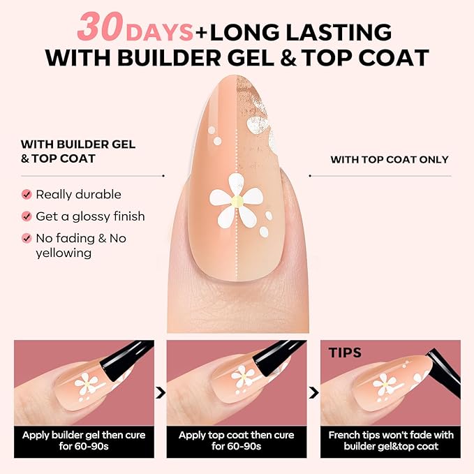 modelones Press on Nails, 150 Pcs French Tip Press on Nails, NailBoxie Brown Almond Shape Nail Tips, Natural Salon Finish Fake Nails, Ideal for Wedding, Party, Daily DIY Nail, 15 Sizes-Velvo Beauty