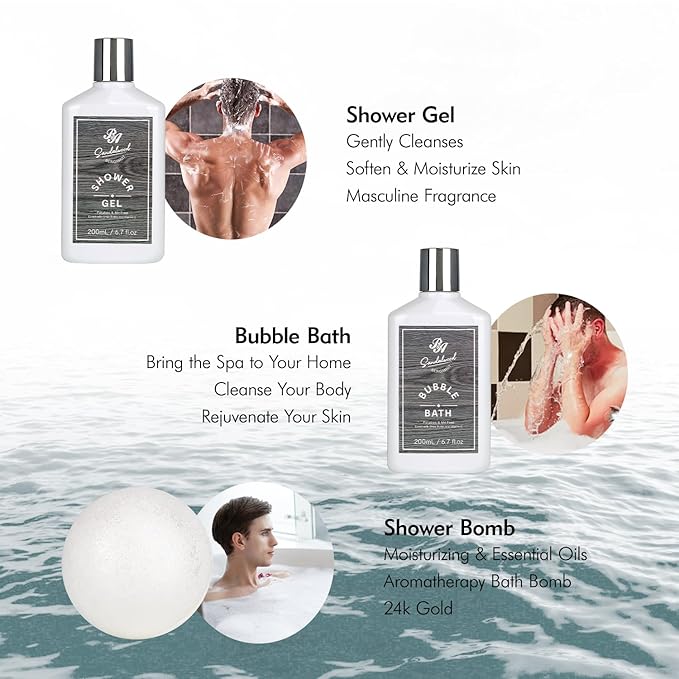 Father's Day Gift, 14 Pieces Grooming Set for Men, Skin Care Set, Beard Kit Spa Set, Bath & Body Care Set, Gifts for Boyfriend, Dad, Anniversary Gifts for Men, Birthday, Christmas, Valentine's Day-Velvo Beauty