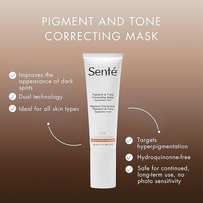 Senté Cysteamine HSA Pigment and Tone Corrector- Hyperpigmentation Treatment For Reducing The Appearance of Dark Spots And Improving Skin Tone - 1.7 Fl Oz-Velvo Beauty
