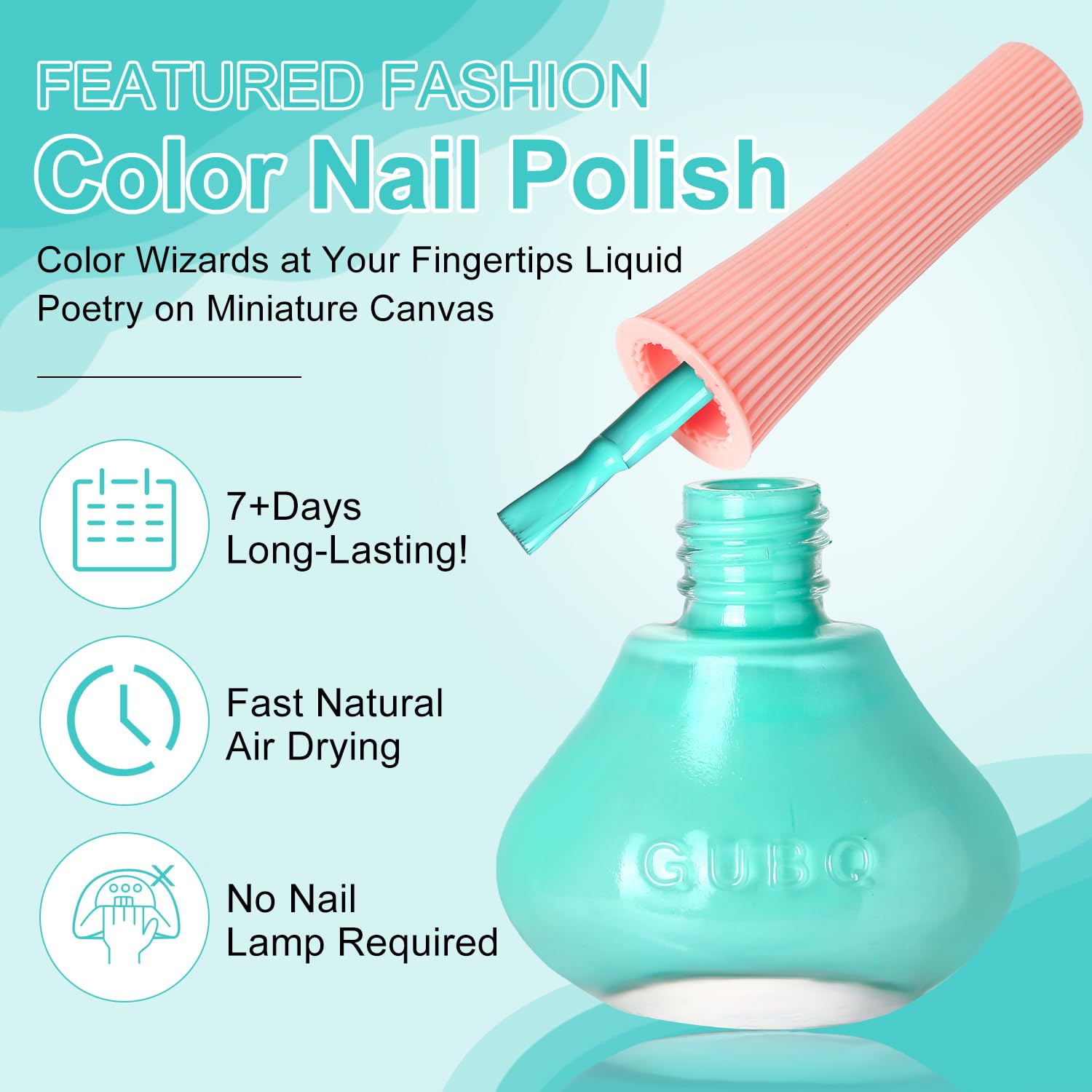 Major Dijit Bright Cyan Quick Dry Regular Nail Polish - Nail Art Lacquer, 0.41 Fl Oz-Velvo Beauty