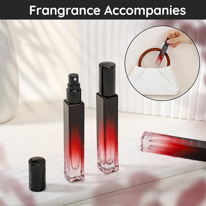 Segbeauty Travel Perfume Bottle Refillable, 2pcs 10ML Mini Glass Perfume Bottles Empty, Portable Cologne Spray Bottle Small Toiletries Cosmetic Supplies Sample Container Atomizer Travel Essential-Velvo Beauty