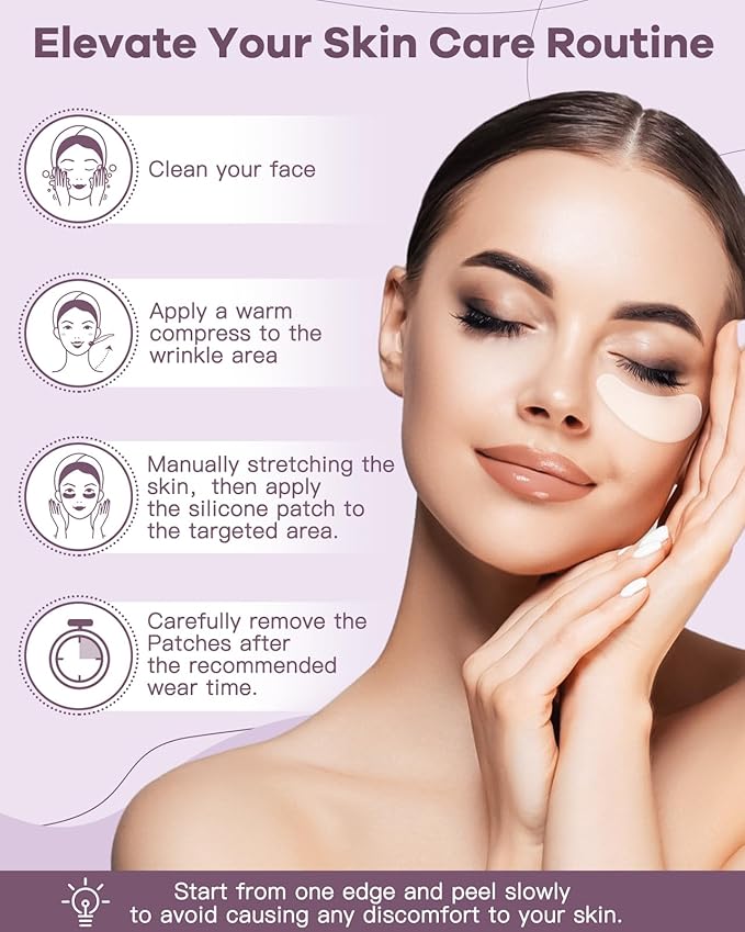 Reusable Anti-Wrinkle Patches Set, Reusable Silicone Patches Set, Forehead, Undereye and Smile Lines Repair-Velvo Beauty