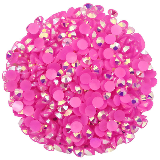 4500 Pcs SS6 2mm AB Flatback Rhinestones for Nails Art Crafts Glitter Round Shine Gems Crystals DIY Clothes Shoes （Light RoseRed AB）-Velvo Beauty