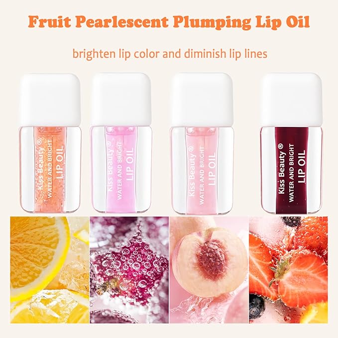 Plumping Lip Oil,Lip Gloss Hydrating Tinted Lip Balm Lip Care Transparent Toot Lip Oil Tinted Lip Glow Oil Long Lasting Nourishing Non-sticky Repairing Lightening Lip Lines Shine Primer Lip Tint（Grape)-Velvo Beauty