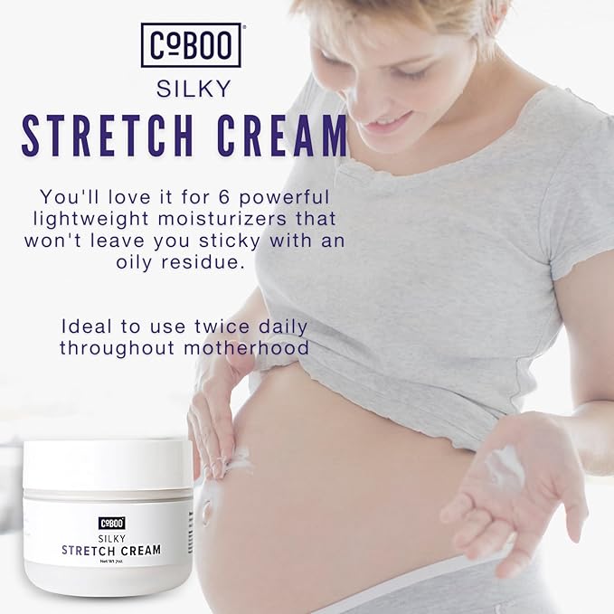 Silky Stretch Cream | Stretch Mark Cream for Pregnancy | Postpartum Essentials for Skincare | Helps Reduce Stretch Marks-Velvo Beauty