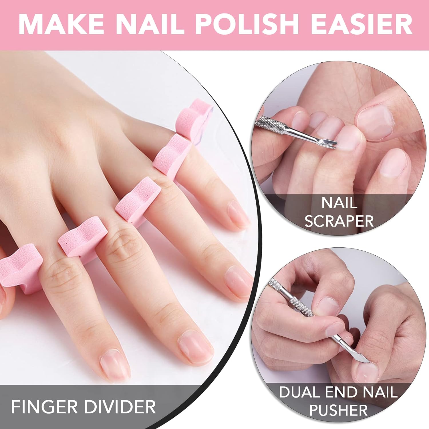Gel Nail Polish Remover 3 Pack Professional Gel Polish Remover Non-Irritating Quick Easy,Gel Remover Tools Kit Nail File Cuticle Pusher Nail File Grit,No Need For Foil Soaking Or Wrapping-Velvo Beauty