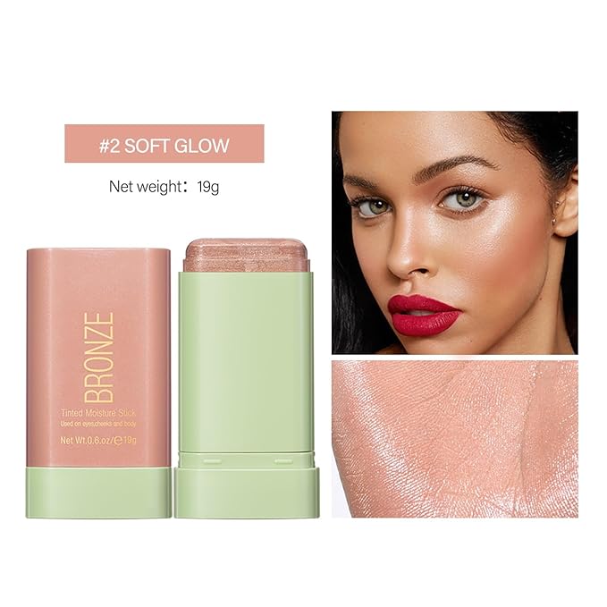 Blush Stick, Cream Blush Stick for Cheeks & Lips, Blendable Long-Lasting Multi-Use Contour Stick & Highlighter Makeup (SOFT GLOW)-Velvo Beauty