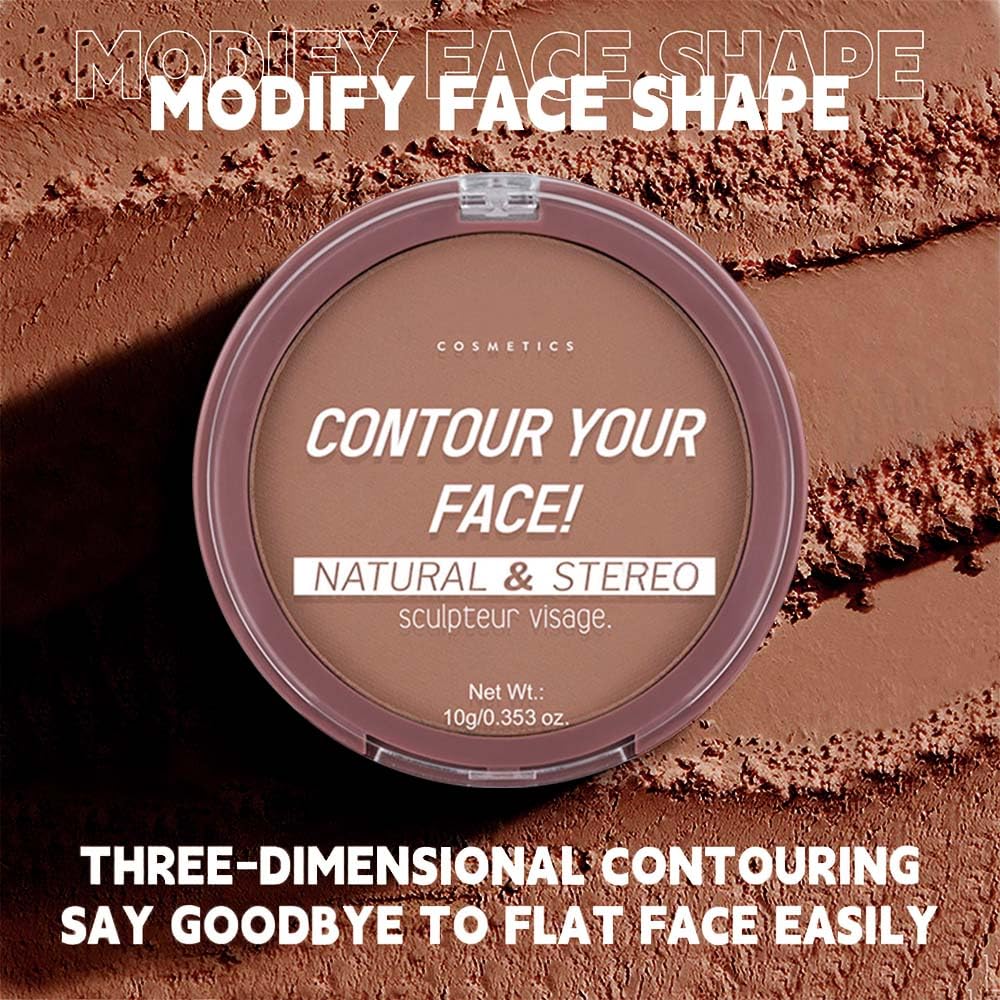 Natural Matte Neutral Brown Cream Contour Palette – Lightweight, Blendable Monochrome Powder, Base for All Skin Tones, Face Makeup for Women & Men, Vegan,Cruelty-Free, Paleta de Contorno en Crema Mate-Velvo Beauty