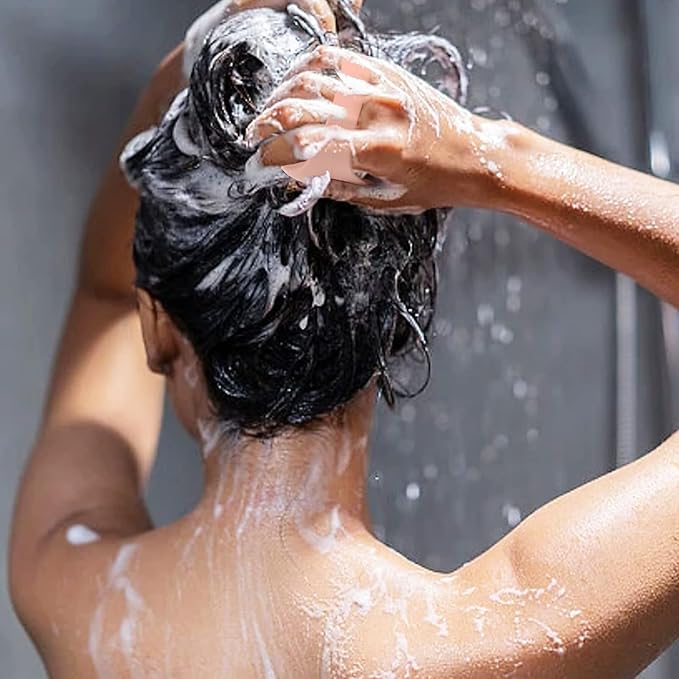 BTYMS 2 Pcs Solid Sillicone Scalp Massager Hair Shampoo Brush Scalp Scrubber Exfoliating Brush Hair Washing Brush Head Scrubber for Shower-Velvo Beauty