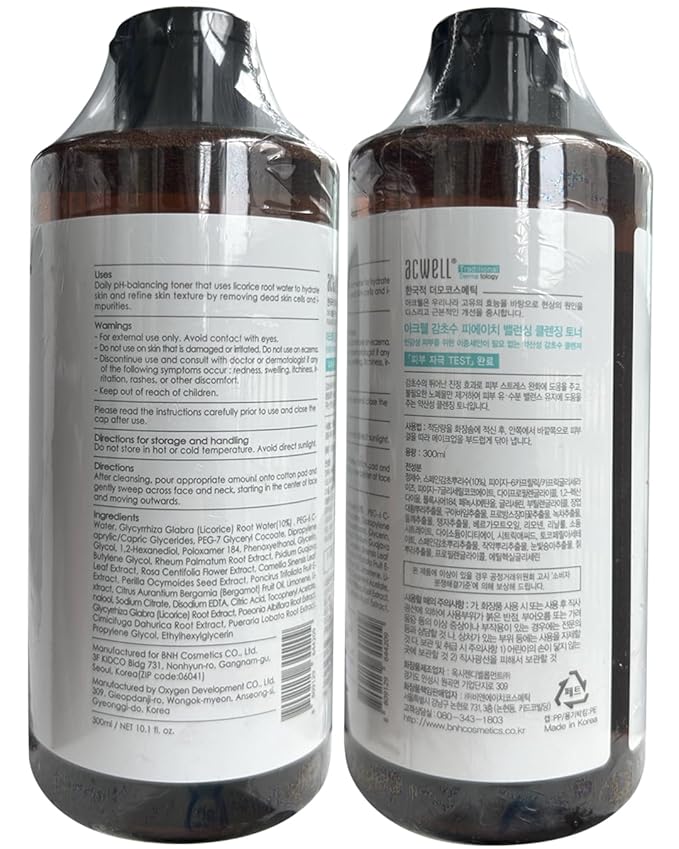 ACWELL Licorice pH Balancing Korean Toner for Cleansing 10.14 fl.oz. - Alcohol-Free PH5.5 Hydrating Facial Astringent - Skin Clarifying & Hydration Boosting Toner-Velvo Beauty