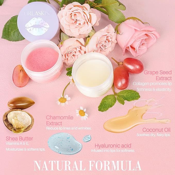 Lip Mask & Lip Scrubber Exfoliator Lip Sleeping Mask Overnight for Dark Lips to Lighten Moisturizer Lip Butter Balm for Dry Chapped Cracked Peel Lips Skin Care（Mint Flavor）-Velvo Beauty