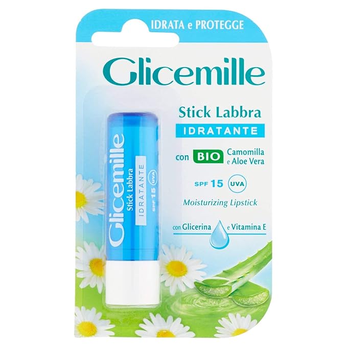 Moisturizing Lip Stick with Chamomile, Aloe Vera, Glycerin and Vitamin E, 1 unit - Made in Italy-Velvo Beauty