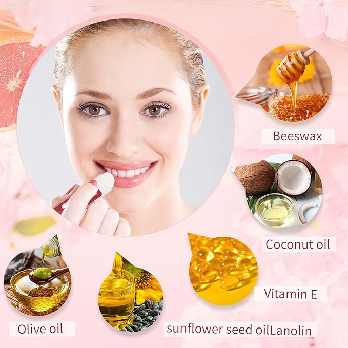 130 Pack Natural Lip Balm Bulk with Vitamin E and Coconut Oil - Moisturizing, Soothing, and Repairing Dry and Chapped Lips - 13 Flavors - Non-GMO 0.15 Oz-Velvo Beauty