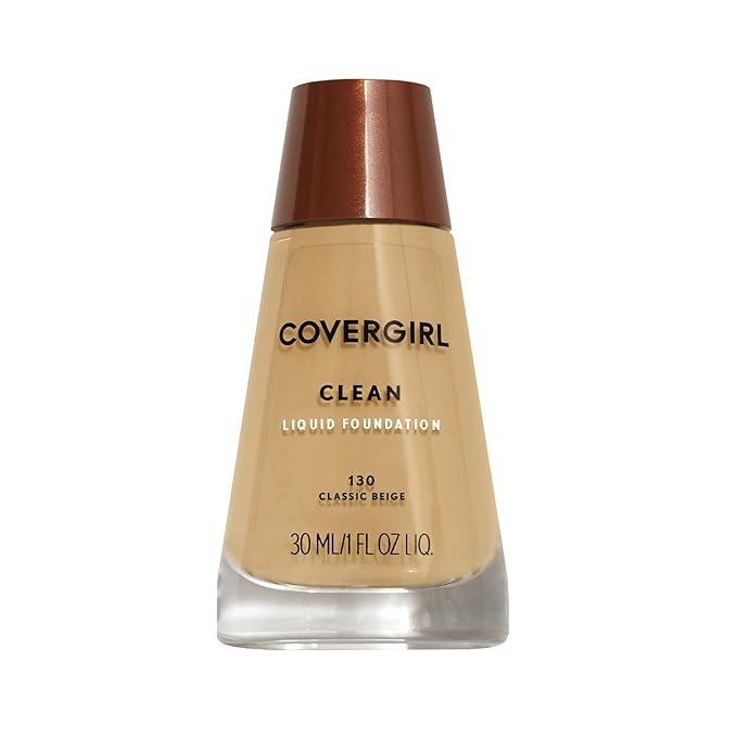 COVERGIRL Clean Makeup Foundation Classic Beige 130, 1 oz (packaging may vary)-Velvo Beauty