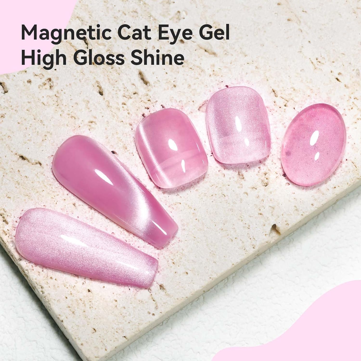 Cat Eye Gel Nail Polish, Moonlight Glitter Holographic Cateye Nail Polish with Magnet 12ML, Magnetic Mirror Glass Ceramics Smoothie UV Gel for Nail Art Manicure DIY at Home-Velvo Beauty
