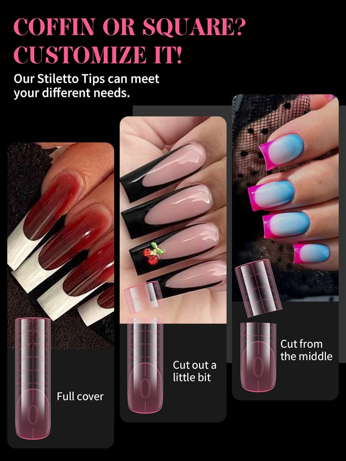 EBANKU Dual Nail Forms for Poly Extension Gel, Reusable Nail Molds 15 Sizes Nail Extension Forms for Builder Gel Manicure Design Salon DIY, 140 Pieces, 14 Sizes-Velvo Beauty