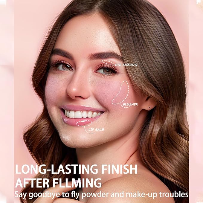 Color Changing Blush,3-in-1 Warm Change Blush,Pink Cream Blush,Transparent Crystal Color Changing Magic Gel,Blush PH Temperature Changing Long Lasting Blendable Natural Finish for All Skin Tone(01)-Velvo Beauty