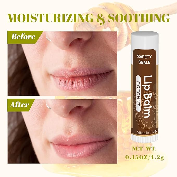 36 Pack Natural Lip Balm Bulk with Vitamin E and Coconut Oil - Moisturizing, Soothing, and Repairing Dry and Chapped Lips - 12 Flavors - Non-GMO-Velvo Beauty