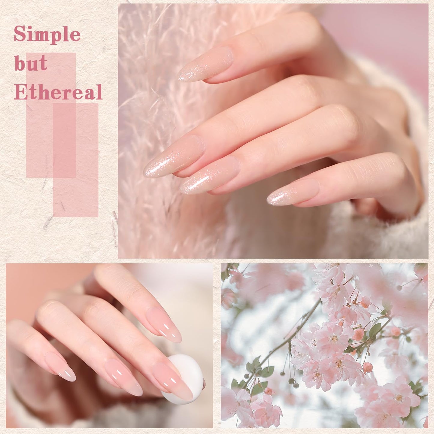 Nude Pink Gel Nail Polish Set, 10 Colors Neutral Nude Gel Polish Kit Translucent Milky White Purple Spring Summer Trend Nail Art DIY Manicure at Home Gifts for Girls Women-Velvo Beauty