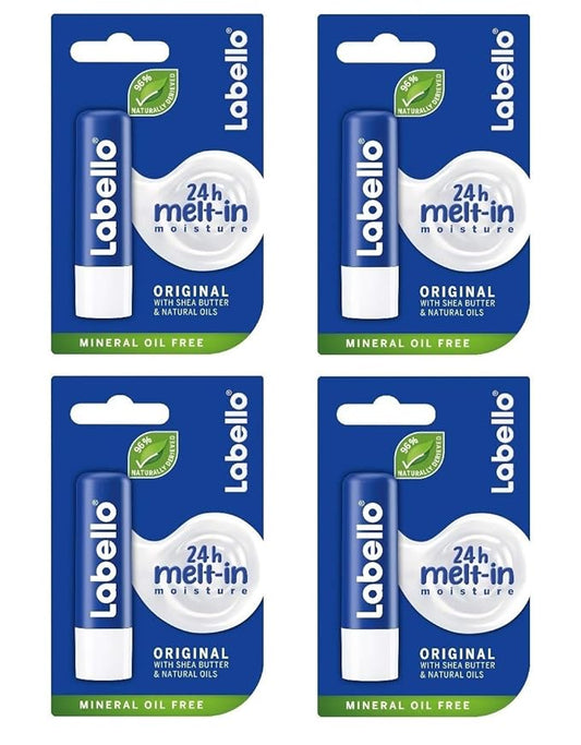 Labello Classic Care Lip Balm 5.5 ml /4.8g , pack of 4-Velvo Beauty