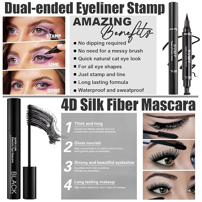 All in One Makeup Kit,Includes Naked Eyeshadow Palette,Liquid Foundation,Lipstick Set,Mascara,Makeup Brush,Makeup Sponge,Eyebrow Powder,Eyebrow Soap,Eyeliner Stamp, Primer,Contour Stick,Cosmetic Bag-Velvo Beauty