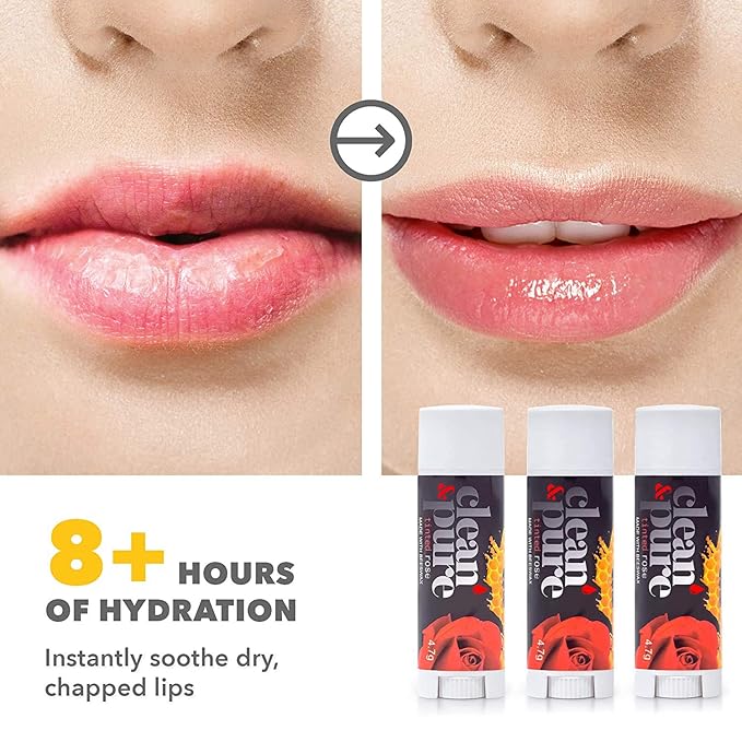 Bee Mine Lip Balm 3-Pack | Lip Care Set With 100% All Natural Beeswax | Vitamin E Oil | Flavored Lip Balm for Dry, Chapped Lips | Made in Australia……-Velvo Beauty