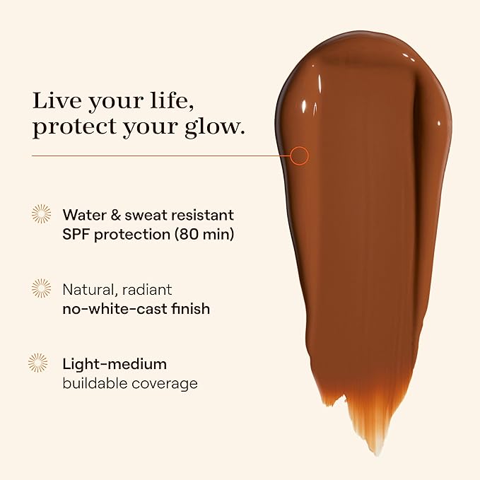 Live Tinted Hueguard Skin Tint SPF 50 - Tinted Mineral Sunscreen with Light-Medium Buildable Coverage With a Hydrating and Radiant Finish - Water and Sweat Resistant, 1.35 fl oz - Shade 03-Velvo Beauty